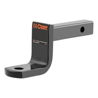 CURT Class 2 Trailer Hitch Ball Mount, fits 1-1/4" receivers, sleek black design, strong, ideal for towing up to 3,500 lbs.