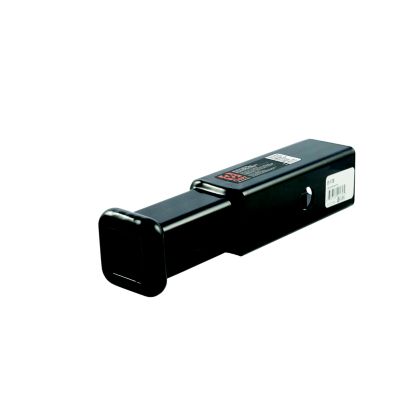 Trailer hitch receiver adapter reducer, black, with extension for versatile towing solutions. Ideal for 3,500 lbs capacity.
