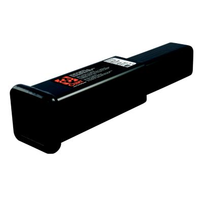 Trailer hitch extension with solid shank for 2-inch receiver, rated 3,500 lbs, black finish, designed by CURT.