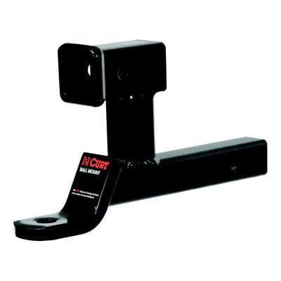 Trailer hitch ball mount for 2-inch receivers, sturdy design with a sleek black finish, ideal for towing up to 7,500 lbs.