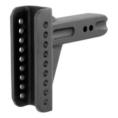 Replacement shank for adjustable trailer hitch ball mount, compatible with 2-1/2 inch receivers, featuring multiple holes.