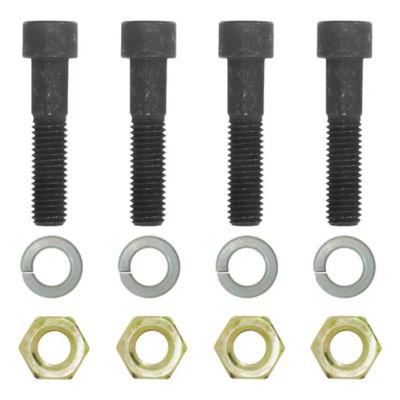 Pintle mount hardware kit with black oxide bolts, lock washers, and nuts, designed for 60,000 lbs load capacity.