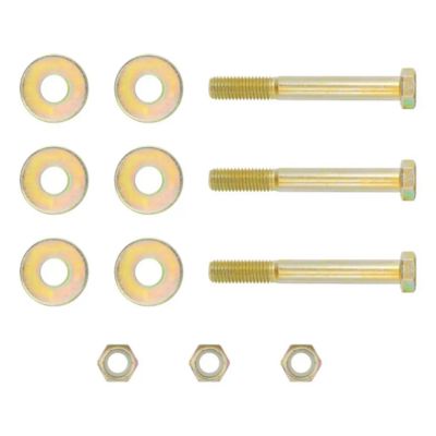 CURT 48552 SecureLatch kit with bolts, washers, and nuts for channel-style lunette ring hardware installation.