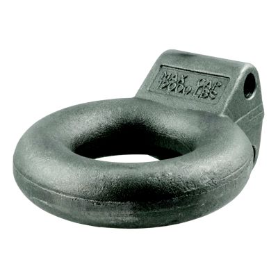 Raw steel pintle hitch lunette ring with rugged design, ideal for heavy-duty towing; channel mount required.