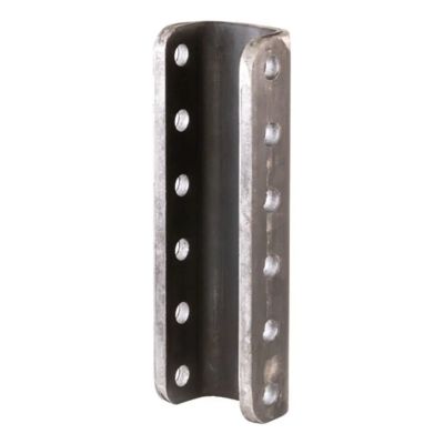SecureLatch lunette ring channel with multiple bolt holes, showcasing a sturdy, vertical steel design.