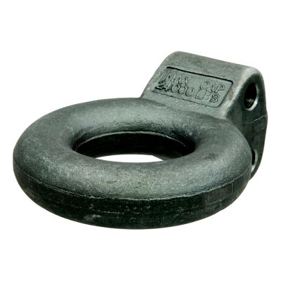 Raw steel pintle hitch lunette ring, ideal for heavy-duty towing. Channel mount required for secure attachment.