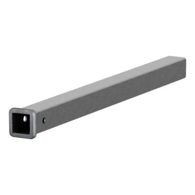 Steel trailer hitch receiver tube, raw finish, designed for weld-on applications, shown on a plain white background.