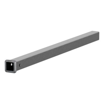 Weld-on raw steel trailer hitch receiver tube with square opening, designed for robust towing capabilities.