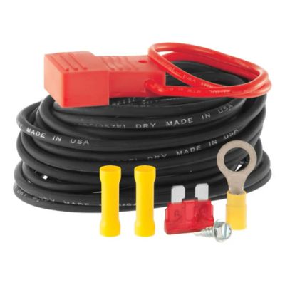 Powered converter wiring kit with black wires, connectors, and fuse for tail light conversion.