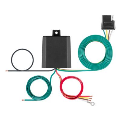 CURT 56497 taillight converters with colored wiring and black housing, ideal for efficient vehicle lighting connections.