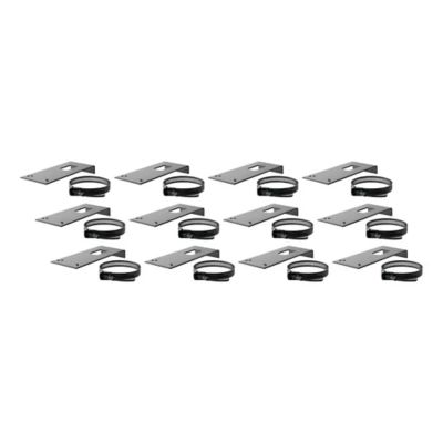 Vehicle-side trailer wiring harness clamp-on bracket mounts for 7-way round or RV blade connectors, 12-pack.