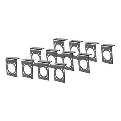 Vehicle-side trailer wiring harness mounting brackets, 7-way RV blade, 12-pack, displayed in a grid formation.