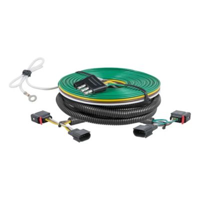 CURT Dinghy Towing wiring harness with multiple colored wires and connectors for secure vehicle connection.