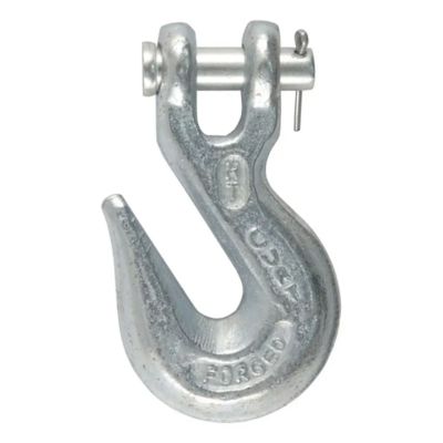 Forged steel clevis grab hook with pin, ideal for heavy-duty lifting with a 5,400 lbs capacity.
