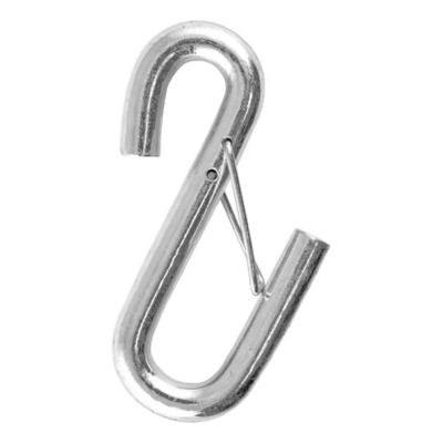 Trailer safety chain S-hook with latch, durable metal construction, supports 5,000 lbs, CURT 81820 model.