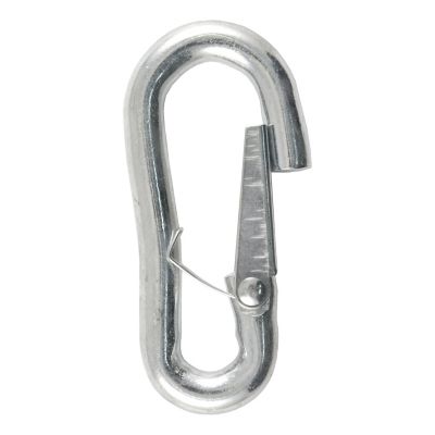Trailer safety chain S-hook with latch, heavy-duty steel, ideal for secure towing, supports up to 3,500 lbs.