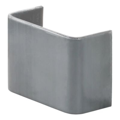 Raw steel weld-on trailer stake pocket tie-down anchor by CURT. Durable and practical for secure cargo fastening.