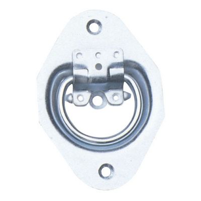 Recessed trailer rope ring tie down anchor with oval design and three mounting holes, ideal for 1,200 lbs break strength.