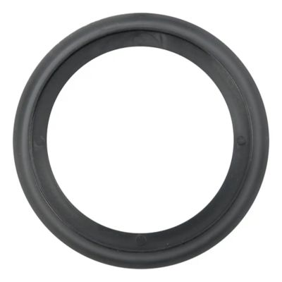 Black plastic tie down anchor trim ring, circular design, durable and lightweight.