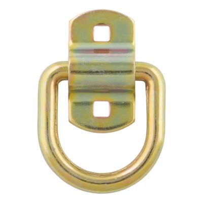 Surface-mounted trailer D-ring tie down anchor, designed for robust cargo securing, featuring a durable metal construction.