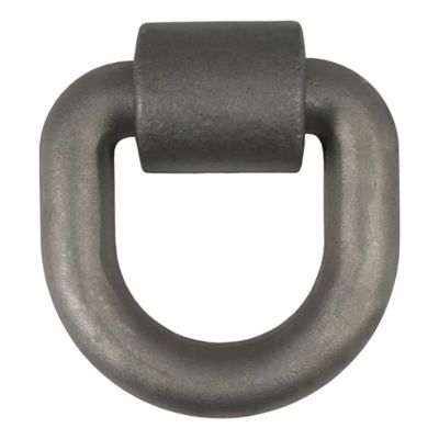 Heavy-duty weld-on trailer D-ring tie down anchor with high break strength, showcasing robust, durable metal design.