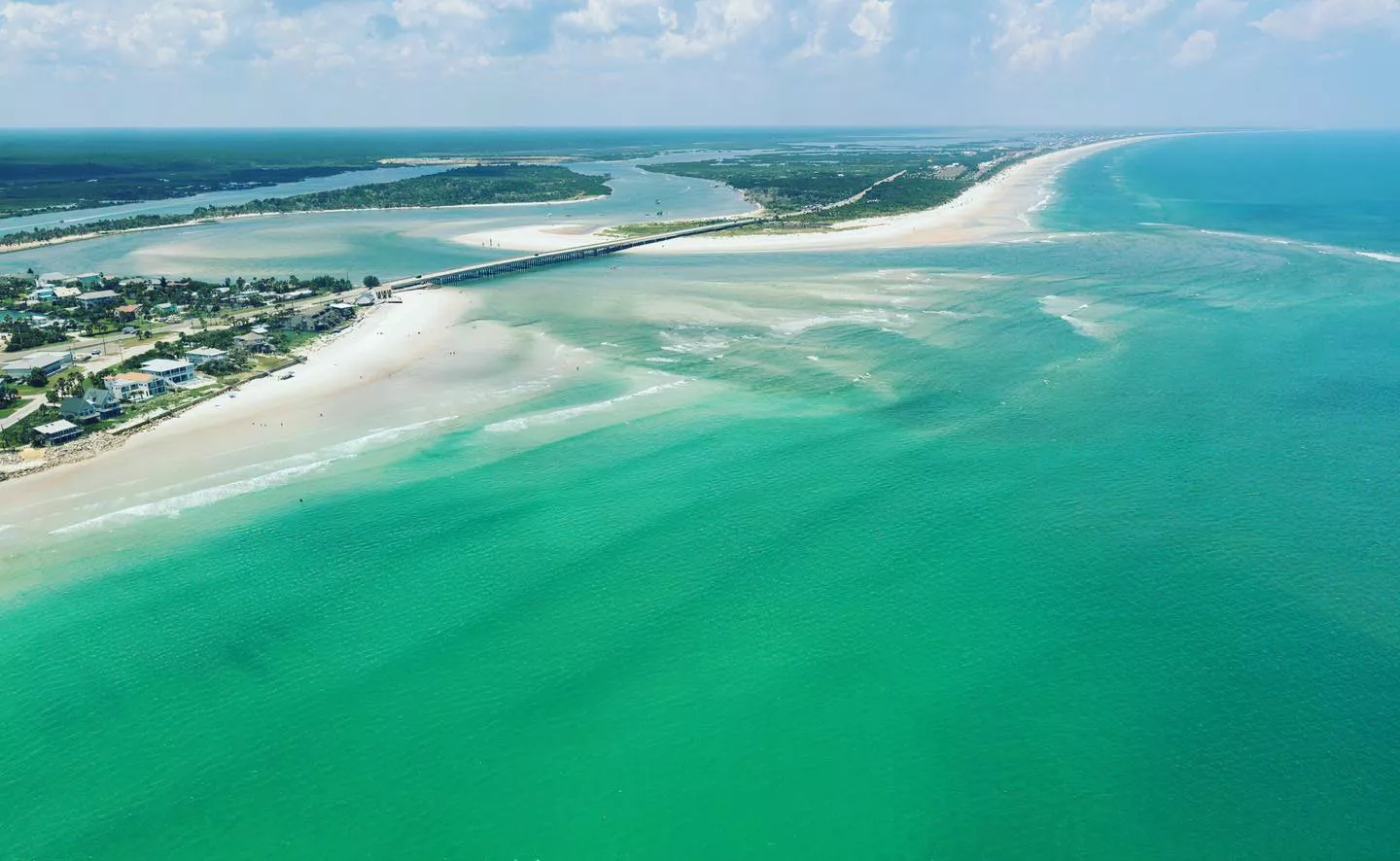 aerial view of matanzas inlet