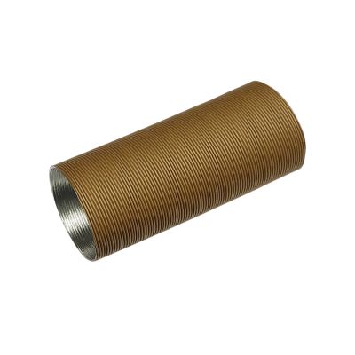 Brown corrugated air ducting pipe for heat air systems, featuring durable construction and flexible design.