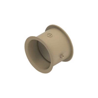 Beige air duct straight fitting for efficient ventilation systems.
