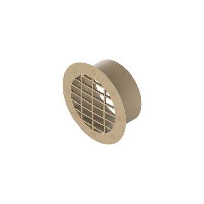 Beige air duct fixed vent with a grid design, ideal for heating systems and effective air circulation.