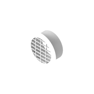 White round air duct vent with grid design, perfect for heating systems. Stylish and functional vent cover for efficient airflow.