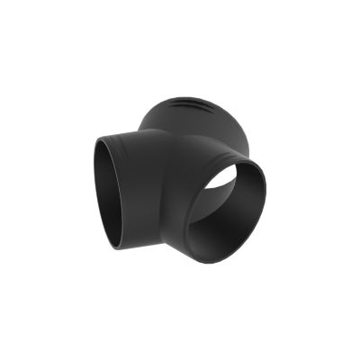 Black Y-shaped air duct, model Whale DX9010B, for Heat Air GTR systems, designed for efficient airflow distribution.