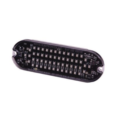 Slim Line Grommet Mount LED light, oval shape, amber color, featuring multiple small LEDs in a sleek design.