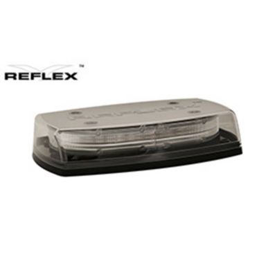 LED microbar with clear dome and amber lights, ECCO 5550CA Series, featuring Class I visibility and zero optic design.