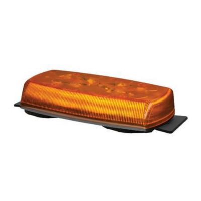 ECCO 5580 Series LED Mini Bar with amber lens and permanent mount, ideal for vehicle safety and visibility.