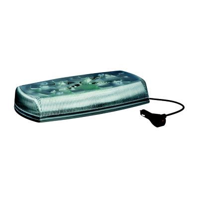 LED minibar with clear lens and amber lights, magnet mount, ECCO 5585 Series, ideal for vehicle visibility.