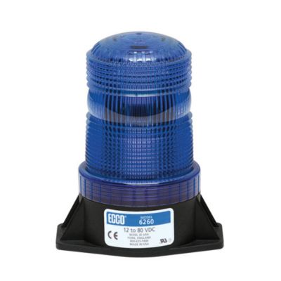 Blue 6200 Series LED beacon with a durable design for permanent mounting.