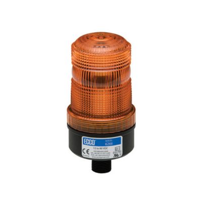 Amber ECCO 6267A Class III LED industrial beacon with 1/2 bolt mount for safety and visibility.
