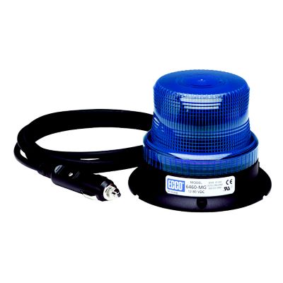 Blue ECCO 6465B Class III LED beacon with a 3-bolt flange mount, featuring the 6465 Series design.