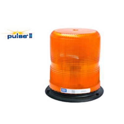 Amber LED beacon, ECCO 7950A, medium profile, Class II. Durable safety light for vehicles, 7950 Series compliant.