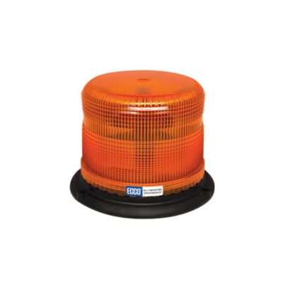 LED beacon with orange dome, black base; designed for Class I warning in medium-profile, permanent mount applications.