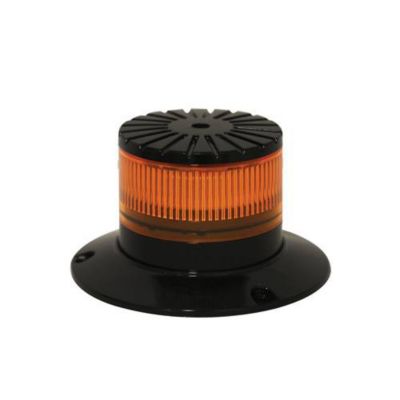 Amber ECCO EB7260A LED beacon, Class II, 7260 Series, with a black base, designed for enhanced visibility and safety.