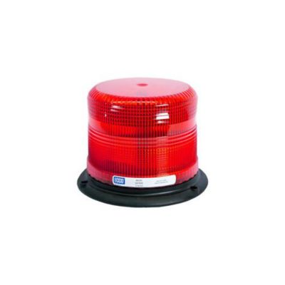 Red LED beacon, 7930 series, designed for severe vibration environments, featuring a durable round casing.