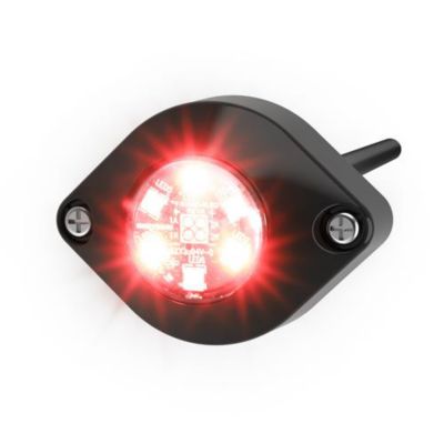 ECCO ED9015R Concealed Warning Light, Surface Mount, 6 Red LEDs with 29 Flash Patterns for Vehicles.