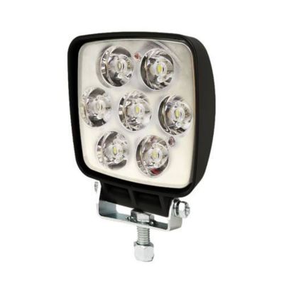 Square, 7 LED floodlight with durable design and versatile voltage range for optimal illumination.