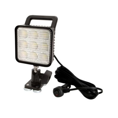 Square ECCO light with 9 LEDs, featuring a magnet mount and flood beam design, ideal for powerful illumination needs.