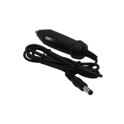 Car charger cable for magnetic rechargeable LED work light, featuring a compact design and coiled cord for easy storage.