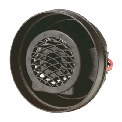 ECCO SA955 Grommet Mount Smart Alarm with mesh grille, black casing, and wiring for 12-24V, 40 Series device.