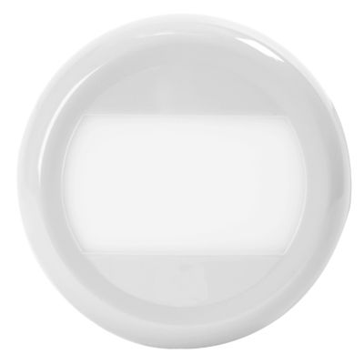 Circular interior light with 24 LEDs, white finish, emitting flood beam of 750 lumens for bright illumination.