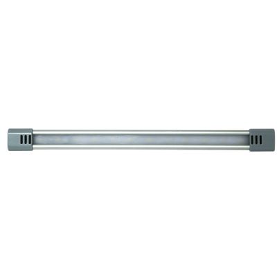 ECCO EW0800 LED interior light, corner design, 200 lumens, flood illumination with sleek silver housing.