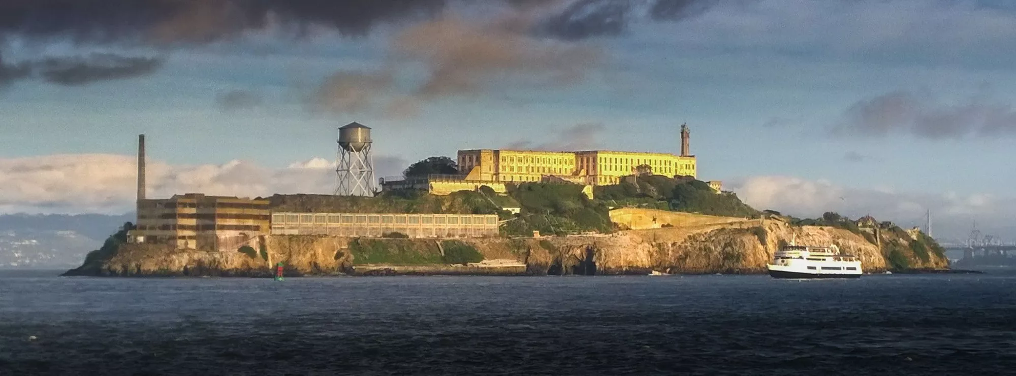 view of alcatraz island from the water
